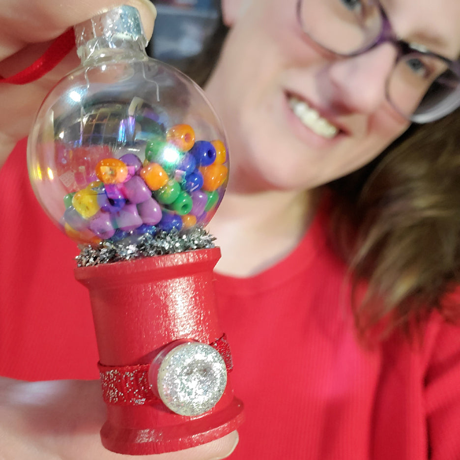 Bubblegum Machine / Vintage Spool Ornament