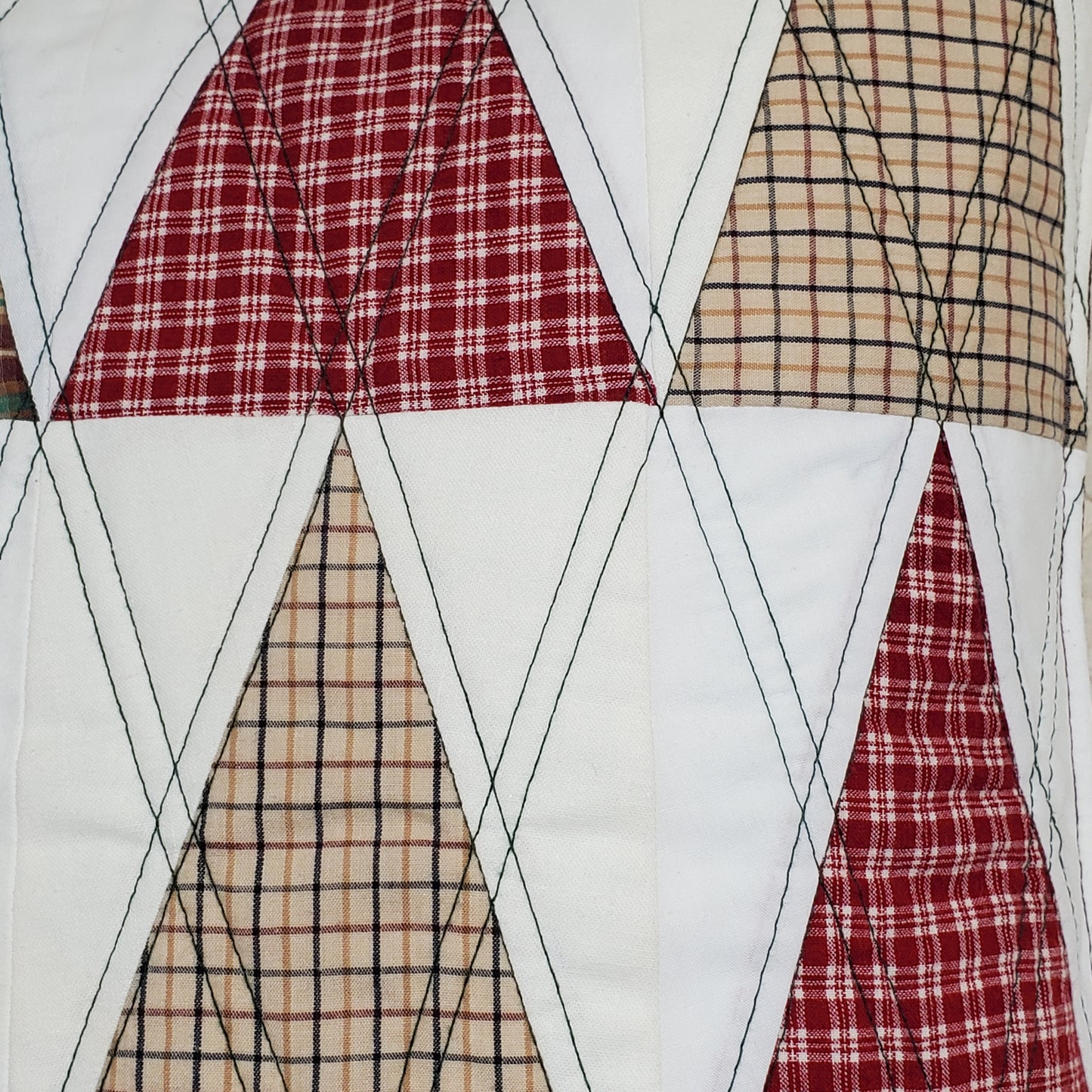Plaid Trees - Quilted Pillow Cover #1038