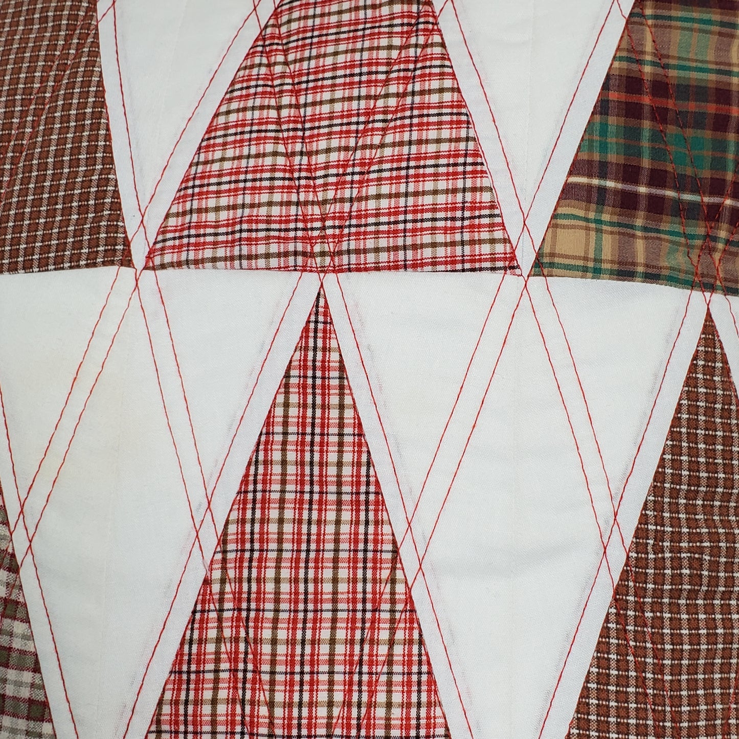 Plaid Trees - Quilted Pillow Cover #1037