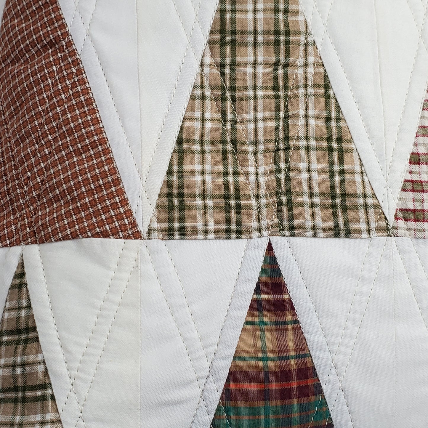 Plaid Trees - Quilted Pillow Cover #1040