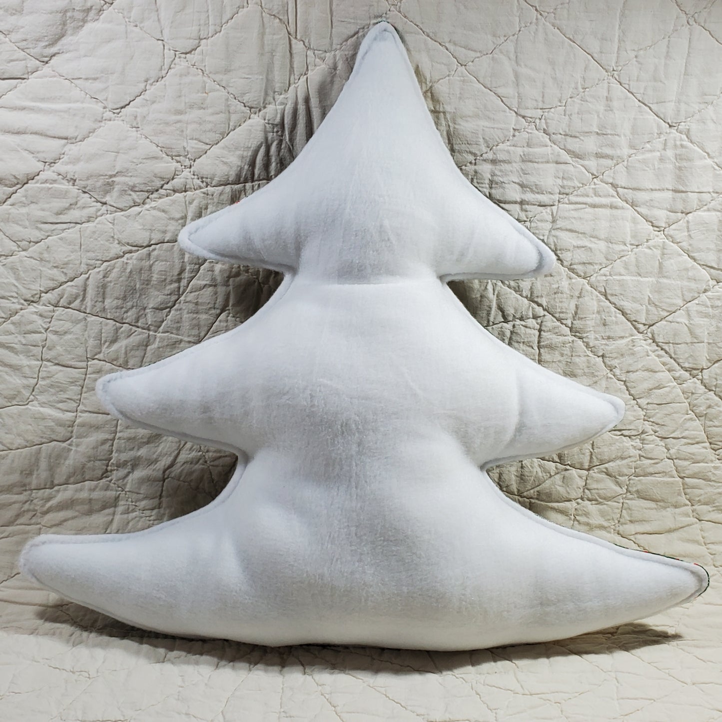 LARGE Tree Pillow with Gold Snowflakes #1034 - FREE SHIPPING