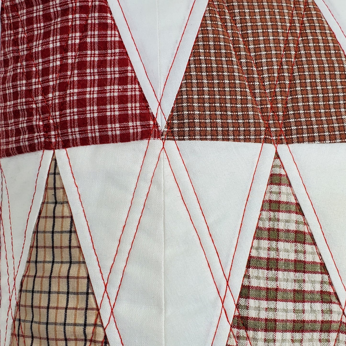 Plaid Trees - Quilted Pillow Cover #1037