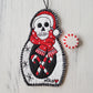 Skelly Matryoshka Art Quilt Ornament