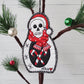 Skelly Matryoshka Art Quilt Ornament